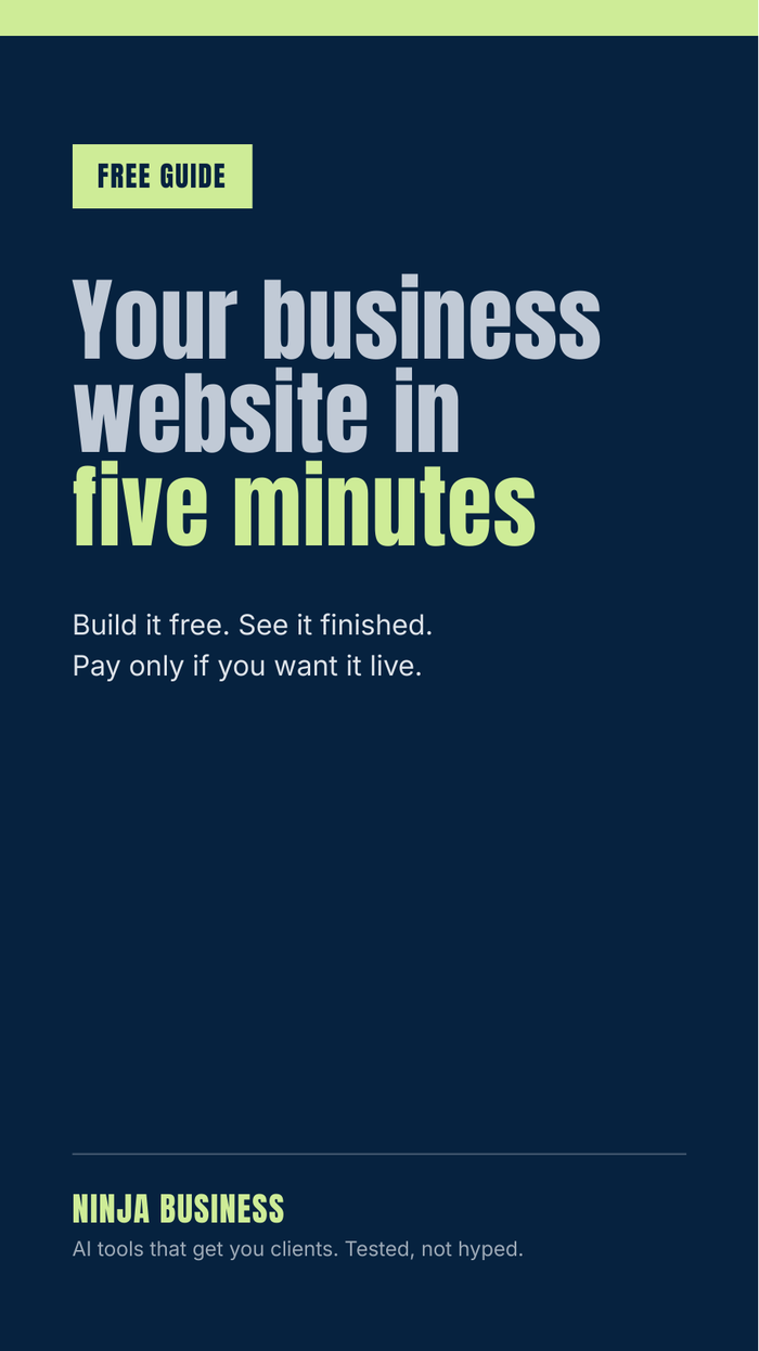 Free guide: Your business website in five minutes